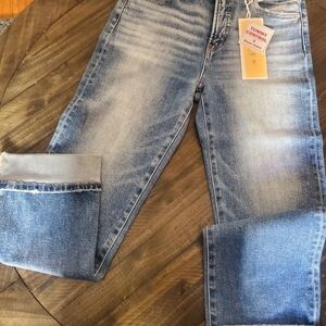 Women's Straight Leg Jeans - Blue